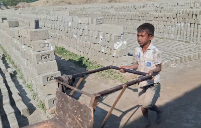 শরীয়তপুরে অবৈধ ইট ভাটায় শিশু শ্রম