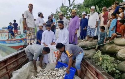 ভেদরগঞ্জে ৬ মণ জাটকা, ট্রলার, জালসহ চায়না দোয়ারী জব্দ