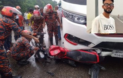 মটর সাইকেল দুর্ঘটনায় যুবকের মৃত্যু, গুরুতর আহত একজন